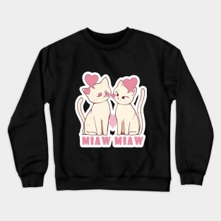 Kitty Butt-wiggle Cat Love Design Crewneck Sweatshirt